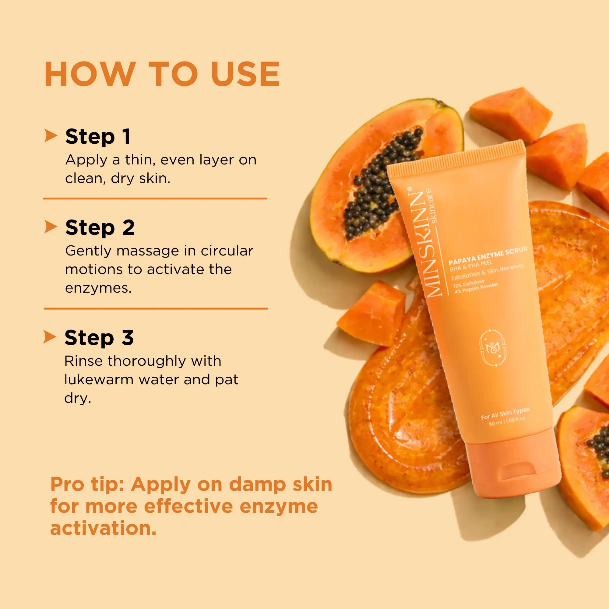 Papaya Enzyme Scrub BHA PHA Peel - Image 7